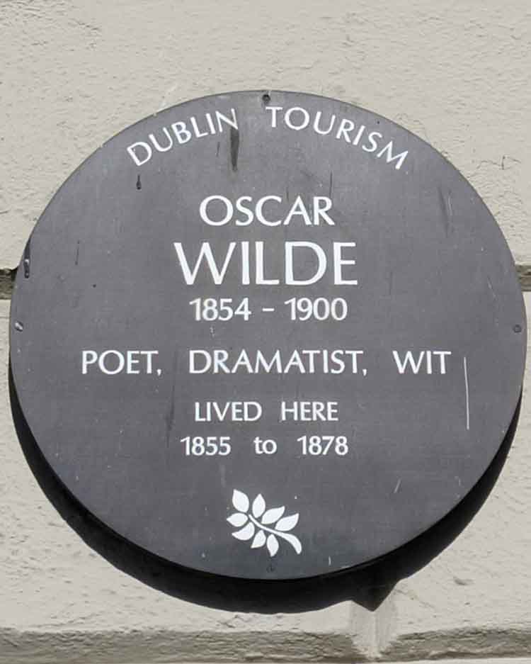 Our World Is A Book - Dublin's Literary Attractions - Oscar Wilde Plaque