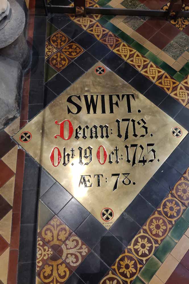 Our World Is A Book - Family Literary Tour of Dublin - St. Patrick's Cathedral - Jonathan Swift's Tomb