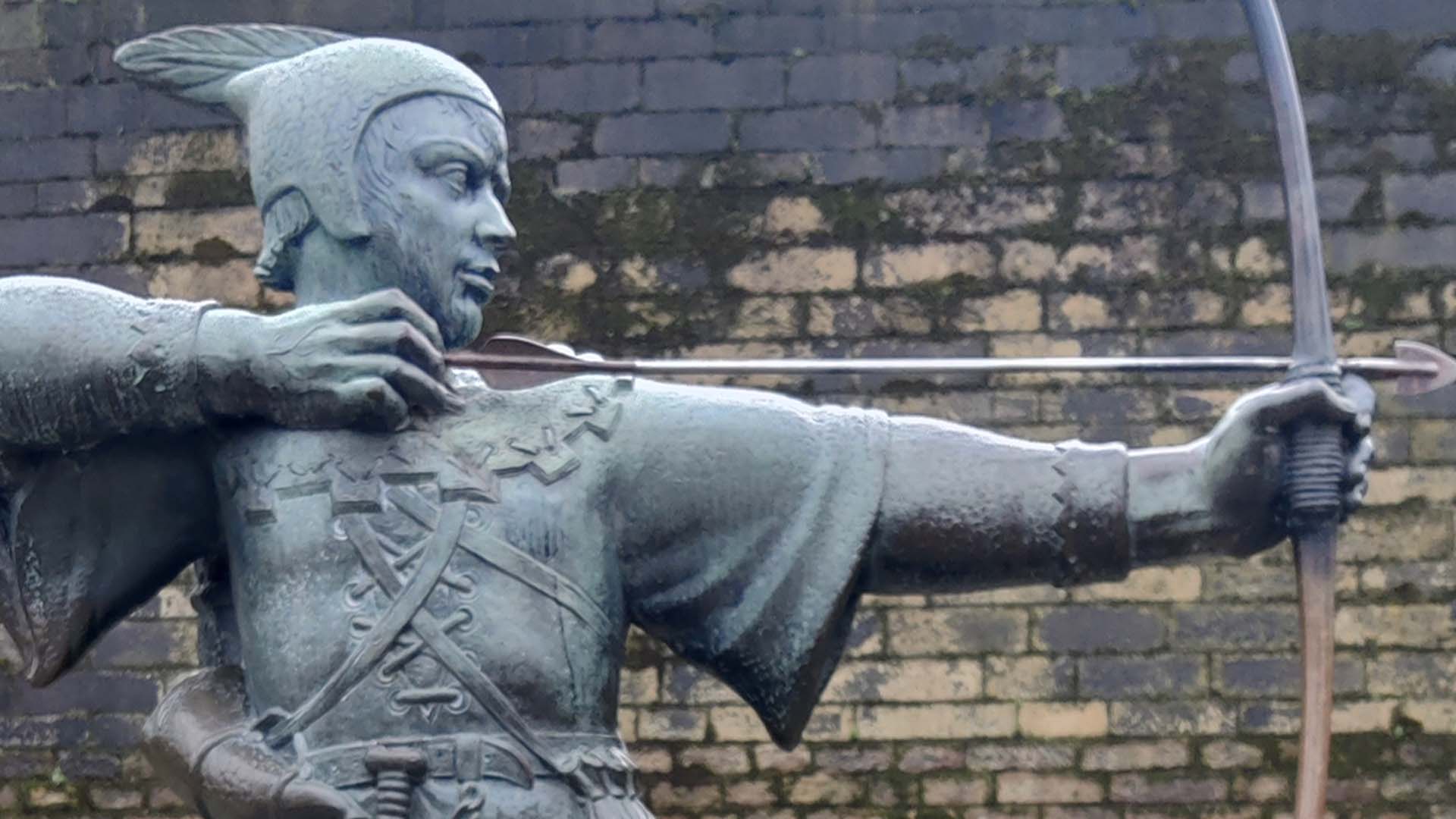 Our world is a book - Nottingham's Literary Attractions - Robin Hood Statue - Feature